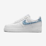 Nike Air Force 1 Low WMNS "Blue Paisley" sneakers in white with blue paisley accents