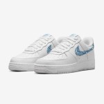 Nike Air Force 1 Low WMNS "Blue Paisley" sneakers in white with blue paisley accents