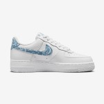 Nike Air Force 1 Low WMNS "Blue Paisley" sneakers in white with blue paisley accents