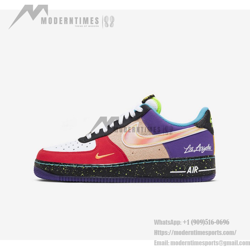 Nike Air Force 1 Low "What The LA" CT1117-100 - Mehrfarbige Sneaker inspiriert von der Kultur von Los Angeles