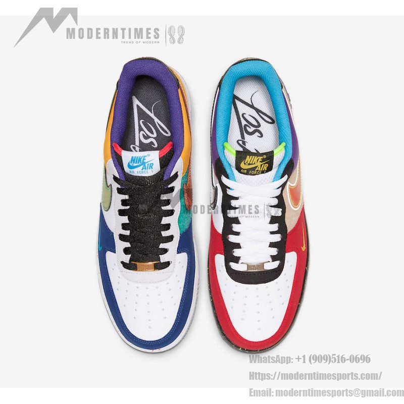 Nike Air Force 1 Low "What The LA" CT1117-100 - Mehrfarbige Sneaker inspiriert von der Kultur von Los Angeles