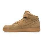 Nike Air Force 1 Mid 'Flax' 715889-200 - Wheat Suede Mid-Top Sneakers for Fall and Winter