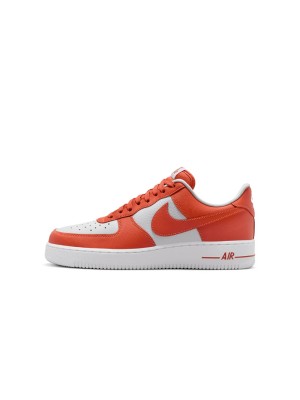 Nike Air Force 1 '07 "Pojangmacha" DX3141-861 - Auffällige Orange-Weiße Ledersneaker inspiriert von der Streetfood-Kultur