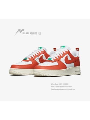 Nike Air Force 1 '07 "Pojangmacha" DX3141-861 - Bold Orange & White Leather Sneakers Inspired by Street Food Culture