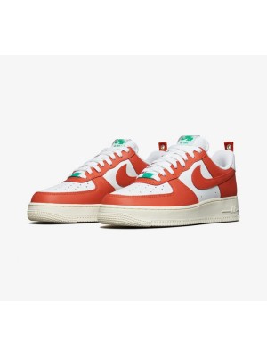 Nike Air Force 1 '07 "Pojangmacha" DX3141-861 - Auffällige Orange-Weiße Ledersneaker inspiriert von der Streetfood-Kultur