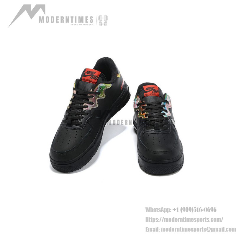 Nike Air Force 1 React "Black Multi-Color" CN9838-001 Black Sneakers with Multi-Color Details