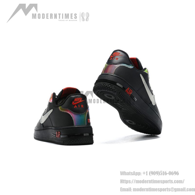 Nike Air Force 1 React "Black Multi-Color" CN9838-001 Black Sneakers with Multi-Color Details