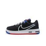 Nike Air Force 1 React "Black Multi" CT1020-001 Black Sneakers with Red and Blue Accents