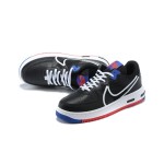 Nike Air Force 1 React "Black Multi" CT1020-001 Black Sneakers with Red and Blue Accents