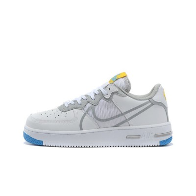 Nike Air Force 1 React "White/Blue/Yellow" CT1020-100 Stylish Sneakers | Fresh Colorway & Comfort