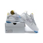 Nike Air Force 1 React "White/Blue/Yellow" CT1020-100 White Sneakers with Blue and Yellow Accents