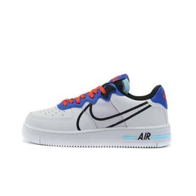 Nike Air Force 1 React "White/Blue/Red" CT1020-102 Stylish Sneakers | Bold Design & Comfort