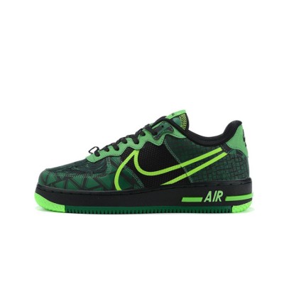 Nike Air Force 1 React "Naija" CW3918-001 Green & Black Sneakers | Bold Cultural Design