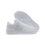 Nike Air Force 1 React "Triple White" CT1020-101 All-White Leather and Mesh Sneakers