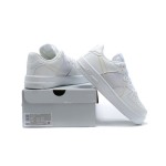 Nike Air Force 1 React "Triple White" CT1020-101 All-White Leather and Mesh Sneakers