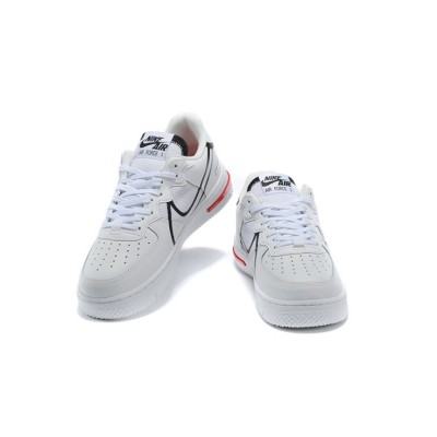 Nike Air Force 1 React "White/Black/Red" CD4366-100 Stylish Sneakers | Classic Meets Modern Comfort