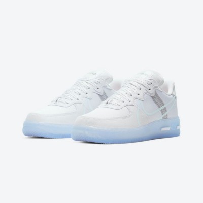 Nike Air Force 1 React "White Ice" CQ8879-100 Clean White Sneakers | Comfort Meets Style