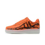 Nike Air Force 1 "Orange Skeleton" CU8067-800 Orange Sneakers with Glow-in-the-Dark Features