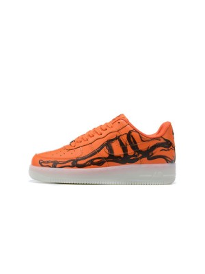 Nike Air Force 1 "Orange Skeleton" CU8067-800 Stilvolle Sneaker | Glow-in-the-Dark Halloween-Design