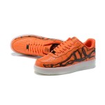 Nike Air Force 1 "Orange Skeleton" CU8067-800 Orange Sneakers with Glow-in-the-Dark Features