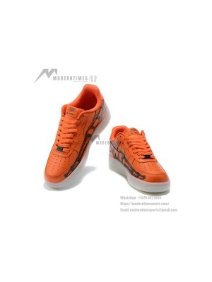 Nike Air Force 1 "Orange Skeleton" CU8067-800 Stylish Sneakers | Glow-in-the-Dark Halloween Design