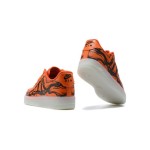 Nike Air Force 1 "Orange Skeleton" CU8067-800 Orange Sneakers with Glow-in-the-Dark Features