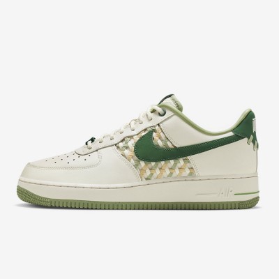 Nike Air Force 1 Low "NAI-KE" FN0369-100 - Woven Green Accents for Classic Style