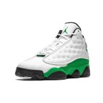 Air Jordan 13 Retro DB6537-113 "Lucky Green" Basketball Sneakers in White, Green, and Black