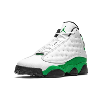 Air Jordan 13 Retro DB6537-113 - "Lucky Green" Basketball Sneakers in White, Green, and Black