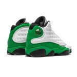 Air Jordan 13 Retro DB6537-113 "Lucky Green" Basketball Sneakers in White, Green, and Black