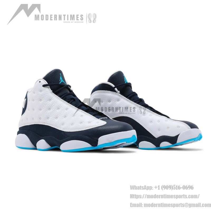 Air Jordan 13 Retro "Obsidian" 414571-144 - White and Blue Sneakers