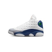 Air Jordan 13 Retro 414571-164 - "French Blue" Basketball Sneakers in White, Grey, and Blue