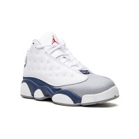 Air Jordan 13 Retro 414571-164 - "French Blue" Basketball Sneakers in White, Grey, and Blue