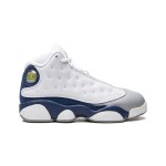 Air Jordan 13 Retro "French Blue" 414571-164 Basketball Sneakers in White, Grey, and Blue