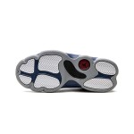 Air Jordan 13 Retro "French Blue" 414571-164 Basketball Sneakers in White, Grey, and Blue