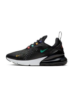  Nike Air Max 270 Black Flash Crimson AH6789-023 - Black Sneakers with Multi-Color Accents and Iconic Air Max Comfort