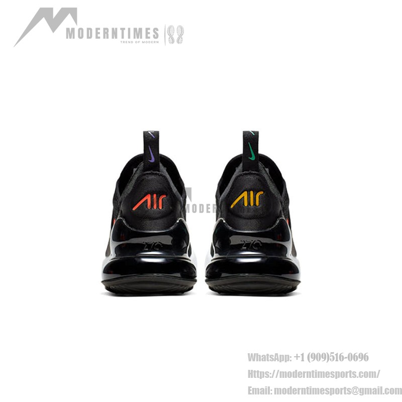 Nike Air Max 270 Black Flash Crimson Sneakers - Multi-Color Accents and Air Max Comfort