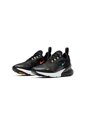  Nike Air Max 270 Black Flash Crimson AH6789-023 - Black Sneakers with Multi-Color Accents and Iconic Air Max Comfort