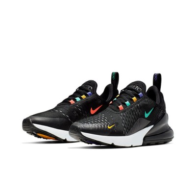  Nike Air Max 270 Black Flash Crimson AH6789-023 - Black Sneakers with Multi-Color Accents and Iconic Air Max Comfort