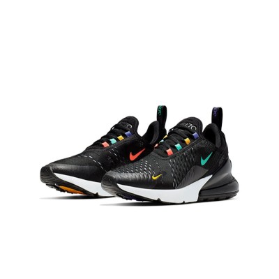  Nike Air Max 270 Black Flash Crimson AH6789-023 - Black Sneakers with Multi-Color Accents and Iconic Air Max Comfort