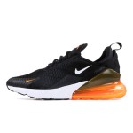 Nike Air Max 270 블랙 오렌지 스니커즈 - 강렬하고 세련된 디자인