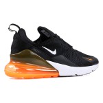 Nike Air Max 270 블랙 오렌지 스니커즈 - 강렬하고 세련된 디자인