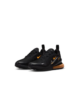 Nike Air Max 270 Multi Swoosh DV7143-001 - Bold Black and Gold with Dynamic Swoosh Design