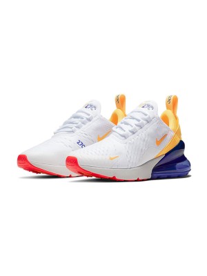 Nike Air Max 270 Philippines AH6789-105 - Lebendiges Weiß-Orange-Blau Design mit Air Max Dämpfung