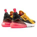 Nike Air Max 270 University Gold Sneakers - Bold Gold with Pink Air Unit