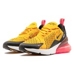 Nike Air Max 270 University Gold Sneakers - Bold Gold with Pink Air Unit