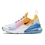 Nike Air Max 270 University Gold Sneakers - Gradient Gold, Orange, and Blue