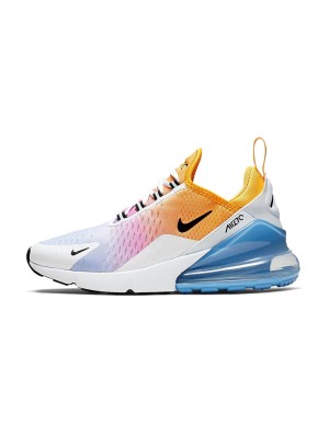 Nike Air Max 270 University Gold AH6789-702 - Gradient Gold, Orange, and Blue with Air Max Comfort