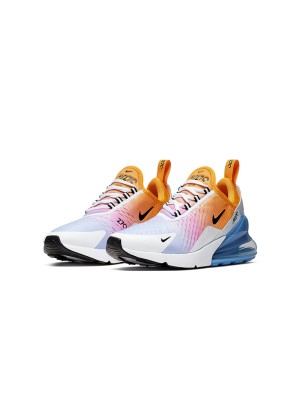 Nike Air Max 270 University Gold AH6789-702 - Gradient Gold, Orange, and Blue with Air Max Comfort