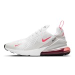 Nike Air Max 270 White Light Fusion Red Sneakers with Red Accents